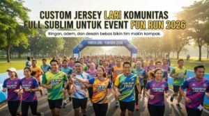 Custom Jersey Lari Komunitas Full Sublim untuk Event Fun Run 2026